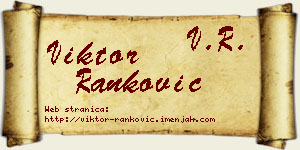 Viktor Ranković vizit kartica